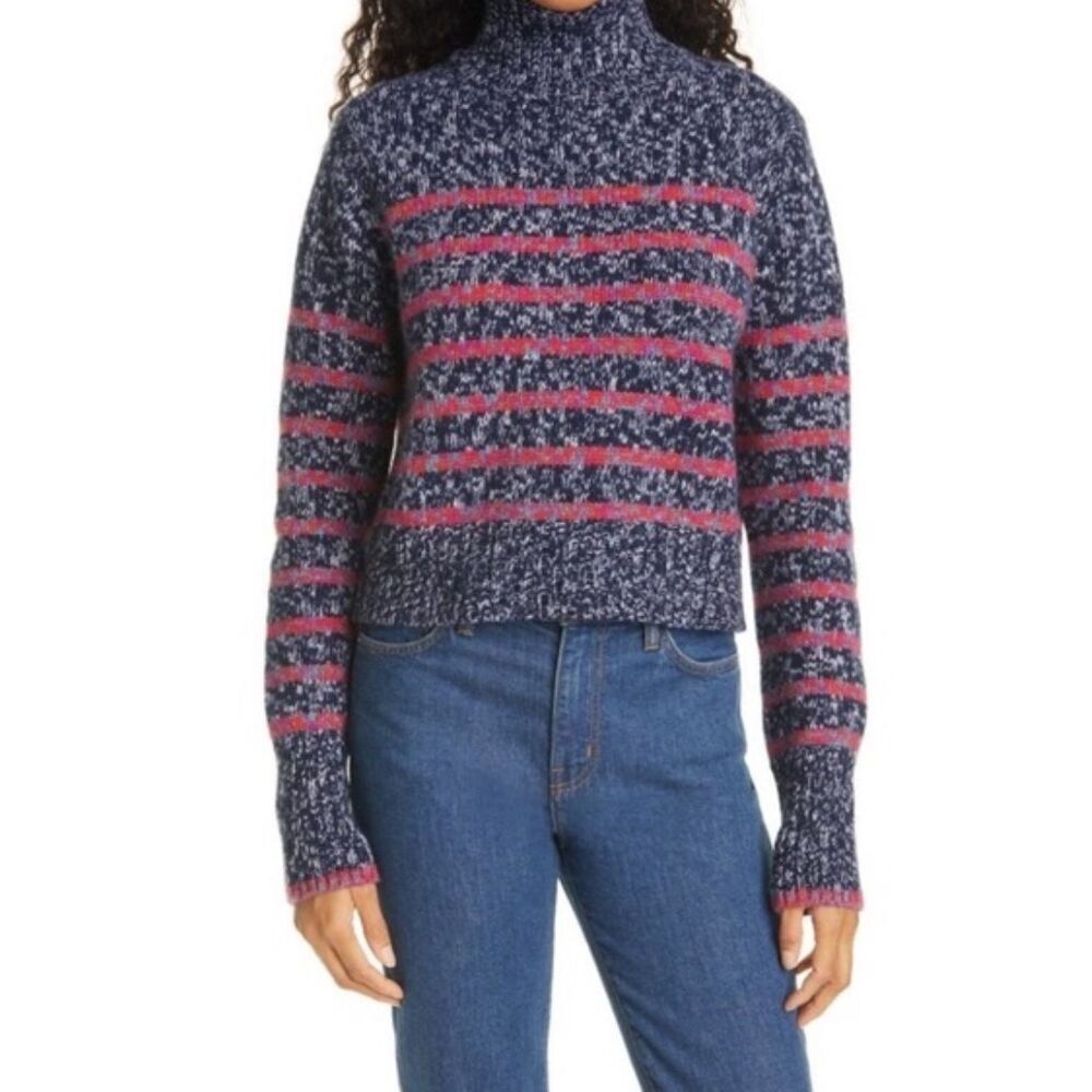 La Ligne Marin Navy Stripe Wool & Cashmere Sweater NWT Size XL
